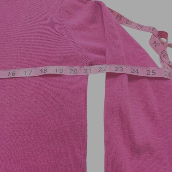 KOOS Of Course Women Ramie Silk Sweater Geometric Applique Sz M Pink 79-44 - Picture 6 of 11